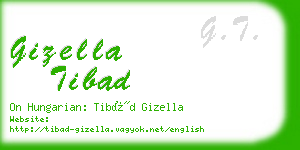gizella tibad business card
